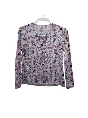 Patagonia Women's M Capilene Midweight Baselayer Purple Floral Print 4260